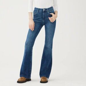 Warp + Weft MIA Miami Flare Jeans In Seaborn Size 10